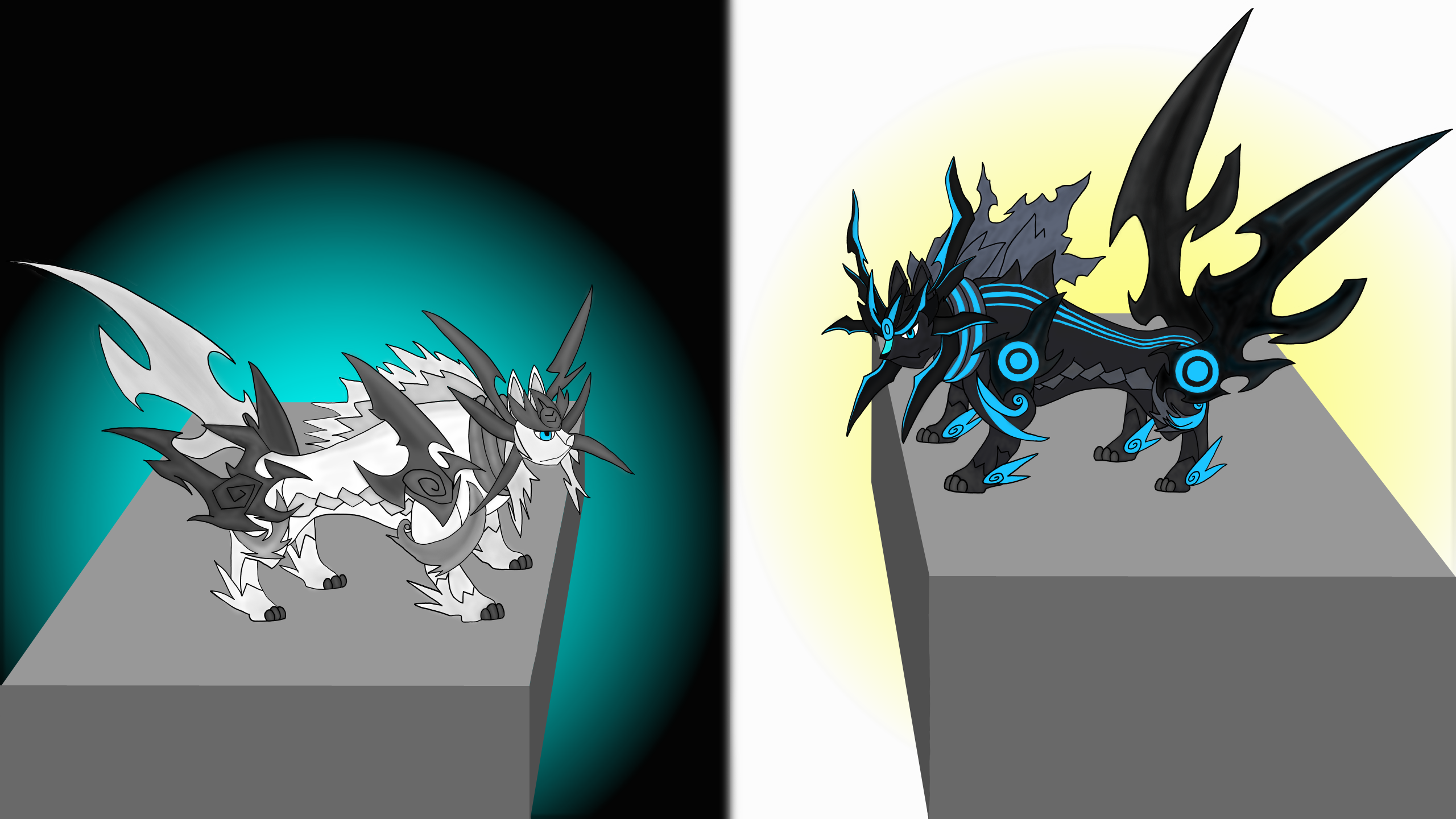 white and black gaou